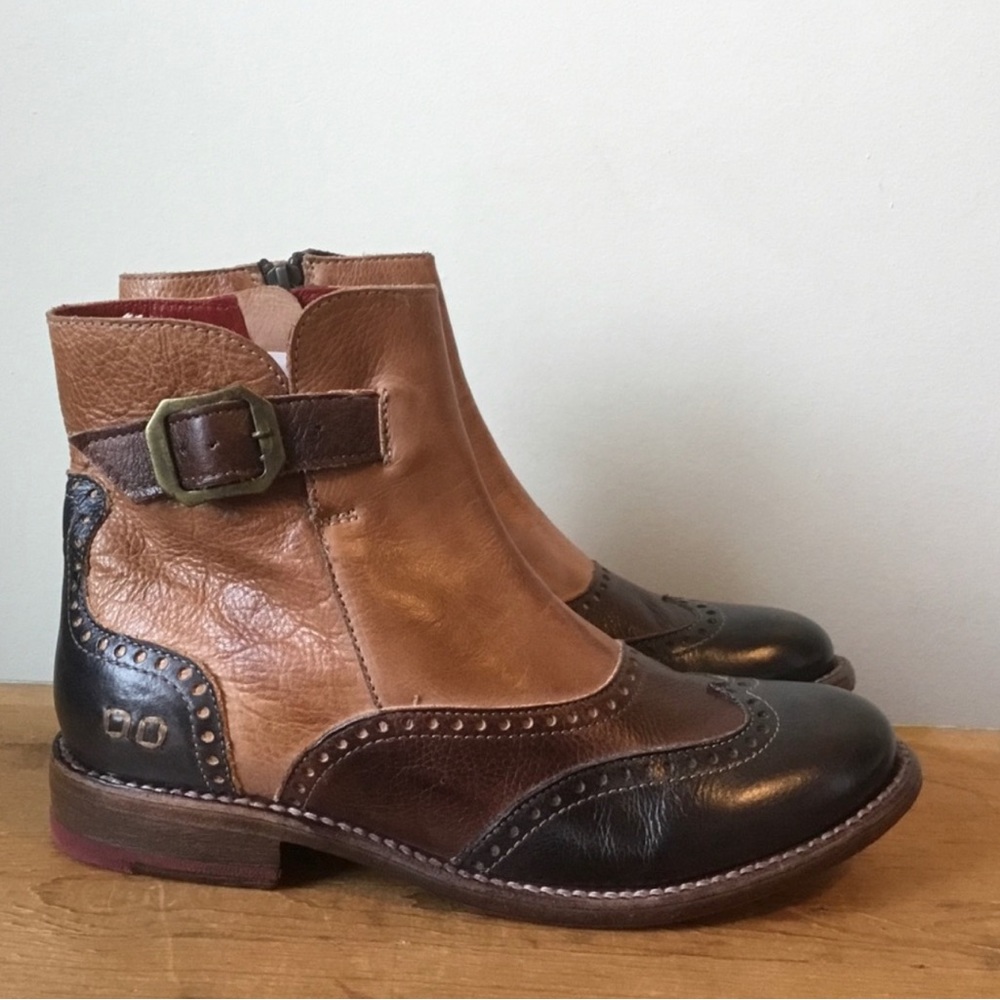 BedStu Odessa Leather Ankle Bootie Size 7 - Picture 2 of 8